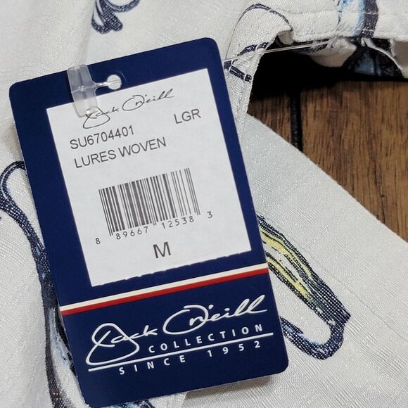 Jack O'neill Collection SS Full Button Shirt Fishing Lures - Size Medium NWT - Picture 6 of 6